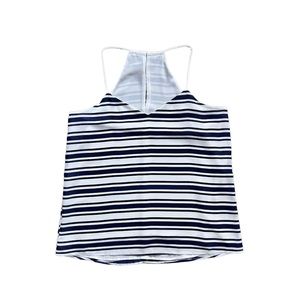 NWT Express Striped Sleeveless Lined Lightweight Blouse Casual Relaxed Top L